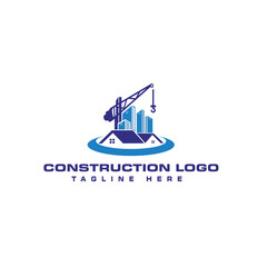 Construction Business Logo Design Vector Template