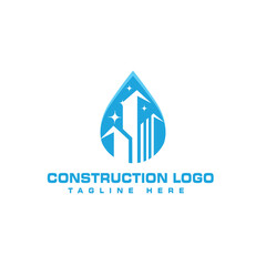 Construction Business Logo Design Vector Template