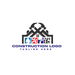 Construction Business Logo Design Vector Template