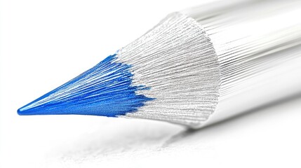 Close-up blue pencil macro shot for drawing, sketching, coloring, or artistic presentations