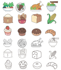 food icons set