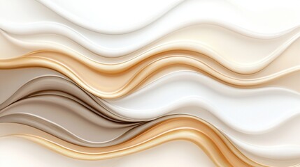 Obraz premium Neutral Tone Abstract Waves with Smooth Flow for Elegant Background Design
