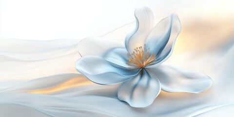 Fototapeta premium Elegant Flower with Soft Colors and Gradient Petals for Artistic Decorative Image
