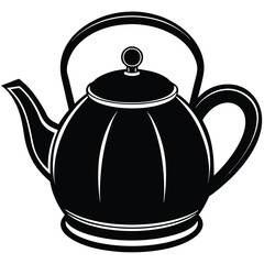 Obraz premium a stylish tea pot silhouette vector
