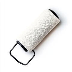 Obraz premium Generic Paint Roller Overview Black Fabric Day Background.