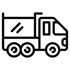 dumper truck line icon