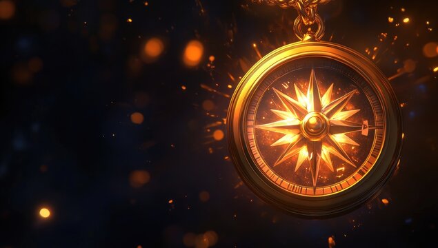 Golden compass, guiding light