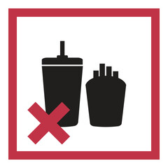 Do not bring food from outside. Create sign set for forbidden sticker elements