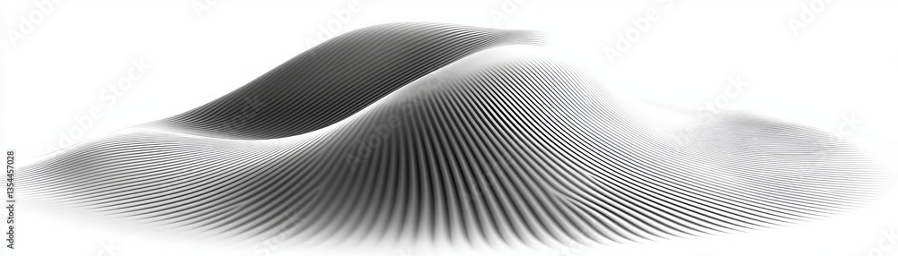 Poster abstract 3d mountains texture pattern with lines in monochrome for digital designs and backgrounds