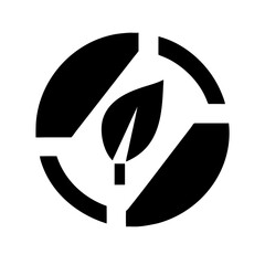 Save energy symbol. Energy icon with green leaf. Eco friendly, environmentally. Eco icon. Vector illustration.	