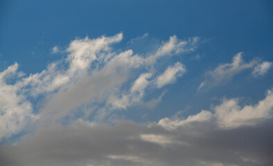 Beautiful blue sky with clouds.
