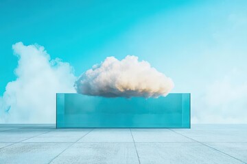 Abstract Cloud Formation Over Glass Surface, ideal for technology and innovation concepts