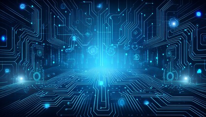 close up circuit board technology concept background