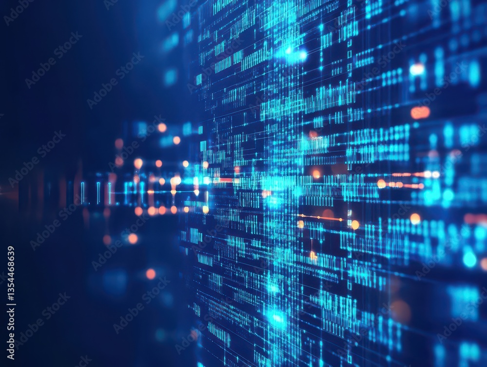 Aufkleber Abstract data  technology background