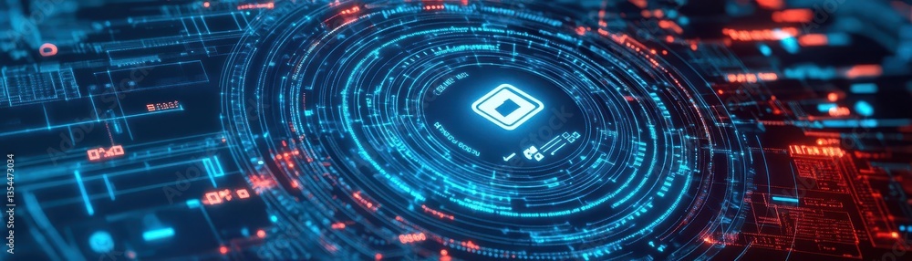 Aufkleber Ai generate secure sign in process digital workspace instructional guide modern office closeup cybersecurity insights