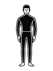 Vector illustration of a man in different outfits and poses