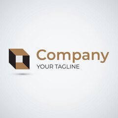 abstract logo squares box for company design