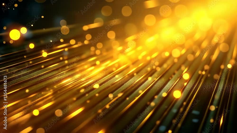 Aufkleber golden lines of light a seamless loop of elegance and radiance