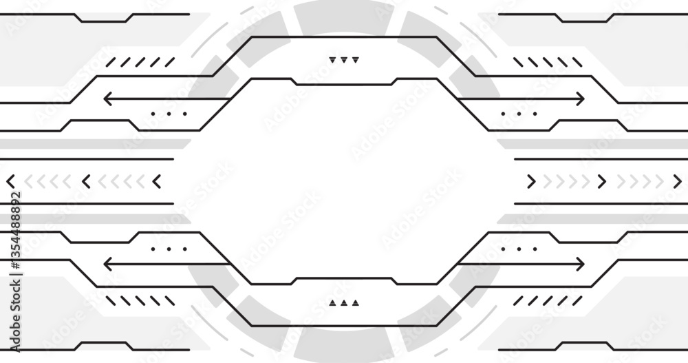Poster modern and futuristic technology abstract design in grey and white tones, with lines and arrows crea