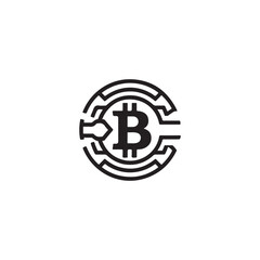   bitcoin  sign on white