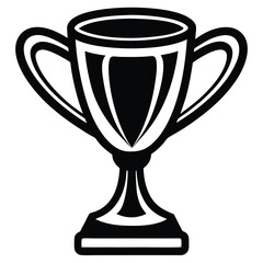 Trophy cup silhouette vector illustration