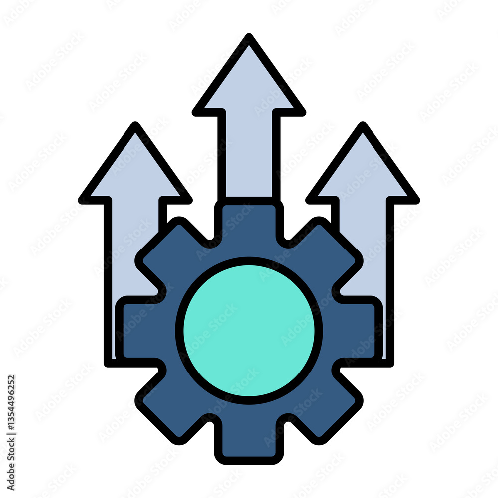 Poster efficiency vector icon