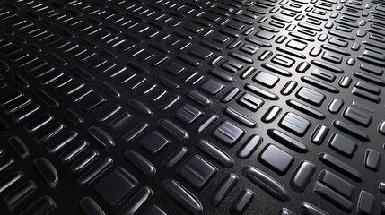 Fototapeta premium Textured surface with geometric patterns in black color