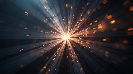 Golden Light Flash on Grey - Generate AI