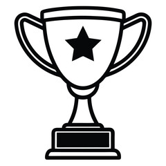 Trophy cup icon vector illustration