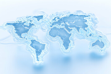 Global Map, Ice-Like, Abstract, World