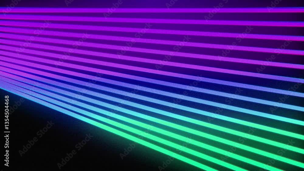 Poster looping neon gradient lines animation with cyberpunk