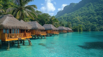 Luxury Overwater Bungalows in Tropical Paradise