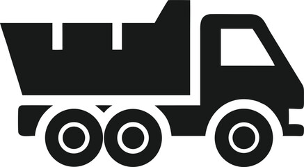 Simple Silhouette of a Dump Truck