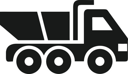 Simple Silhouette of a Dump Truck
