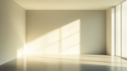 Obraz premium Empty Room with Sunlight Streaming Through Window