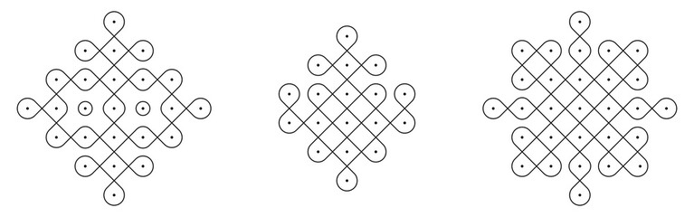 Easy chikku kolam for daily use!