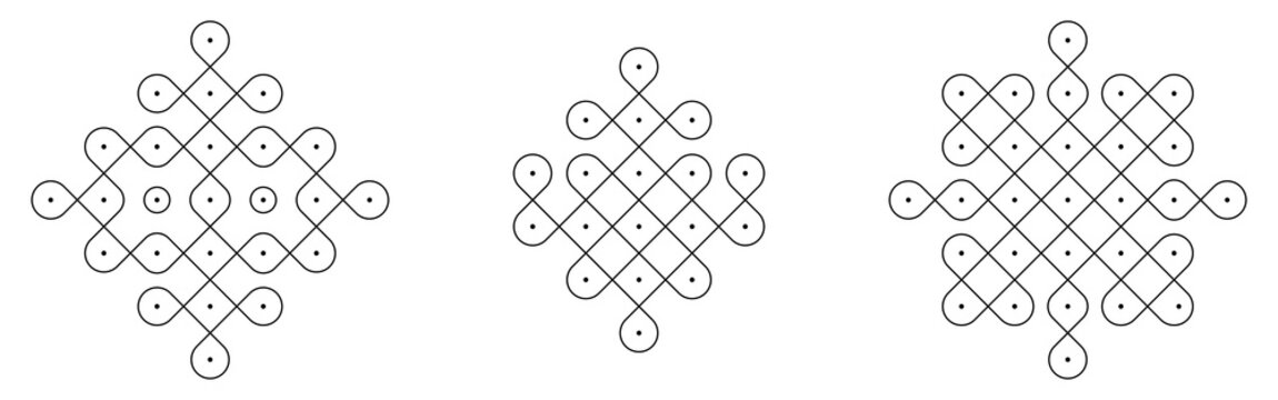 Easy chikku kolam for daily use!