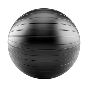 Black exercise ball fitness gym workout sphere,