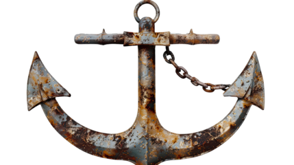 Maritime Strength: A close-up image showcasing a weathered anchor, embodying a powerful symbol of stability and reliability, its worn texture telling tales of the sea's embrace.