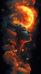 Fiery Celestial Mobile Wallpaper Stunning Wallpaper Background
