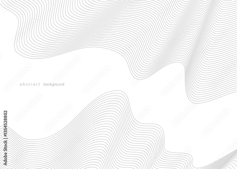 Poster abstract curvy geometric lines wave pattern background design