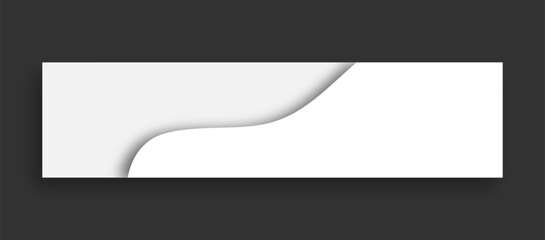 White curve background linkedin banner template