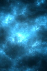 Naklejka premium Celestial expanse with ethereal clouds and twinkling distant cosmic dust