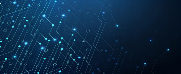 Fototapeta premium Abstract Digital Circuit Board Technology Background Futuristic Network Connections