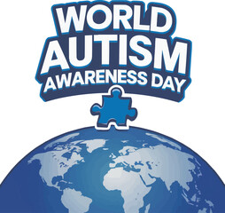 World Autism Awareness Day Symbolic Vector