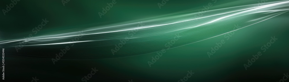 Poster luminous waves flow across a background; backdrop for technology or modern design