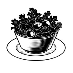 Salad Buffet Lunch Food Drawing
