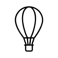 Fototapeta premium hot air balloon outline icon, isolated vector illustration