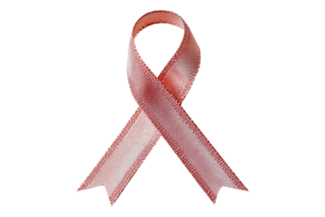 Pink Ribbon breast cancer sign Isolated on White and Transparent Background PNG Image.
