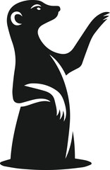 silhouette of a meerkat